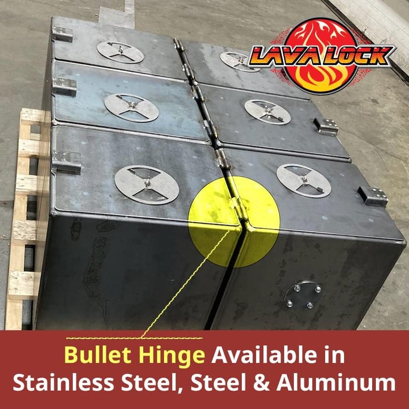LavaLock 3 inch Steel Bullet Hinge with Zerk Grease Fitting and Bushing - Weld on for BBQ Smoker Pit Lid Door Tailgate Gate or Fence - Image 3